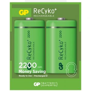 GP Recyko επαναφορτιζόμενες μπαταρίες D 2200 mAh NiMh 1.2V