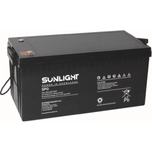 Μπαταρία βαθιάς εκφόρτισης Sunlight SPG12-125S 12V 125Ah