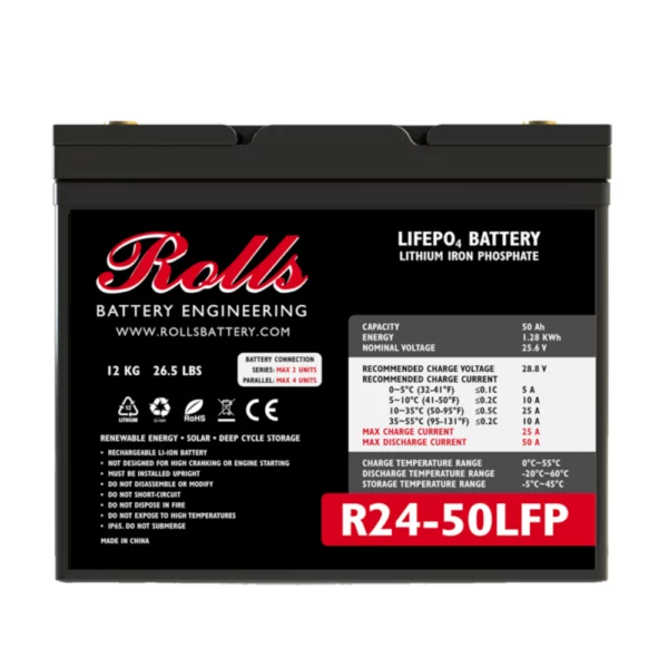 Μπαταρία λιθίου Rolls R24 50LFP 24V 50Ah