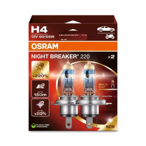 Λάμπα αυτοκινήτου OSRAM H4 Night Breaker 220 64193NB220-2HB (2 τεμάχια)